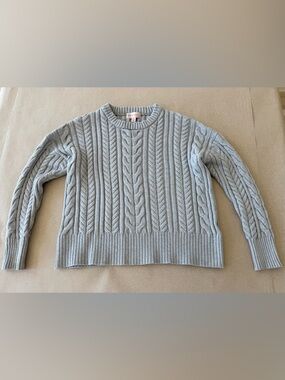 Philosophy — NWOT Light Gray Cable Knit Crewneck Sweater — Size S